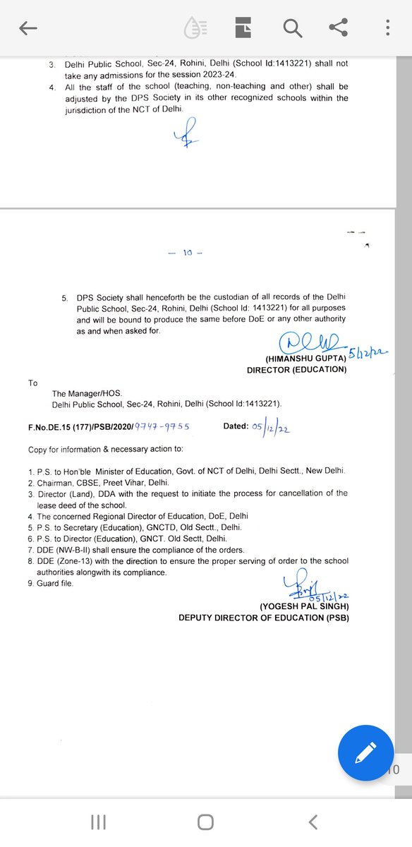 DPSRParents2022's tweet image. @gupta_iitdelhi @Dir_Education @DCPCR @AnuragKunduAK @RanjanaPrasad8 @RikhilGarg @JaiUpkar
DOE ने अंतत अभिभावकों की व्यथा और परेशानी को समझते हुए derecognization की प्रकिया को परिणाम स्वरूप अपना एक्शन ले ही लिया, हार्दिक धन्यवाद।इसमें रिखिल जी,DCPCR का सपोर्ट अविस्मरणीय है।