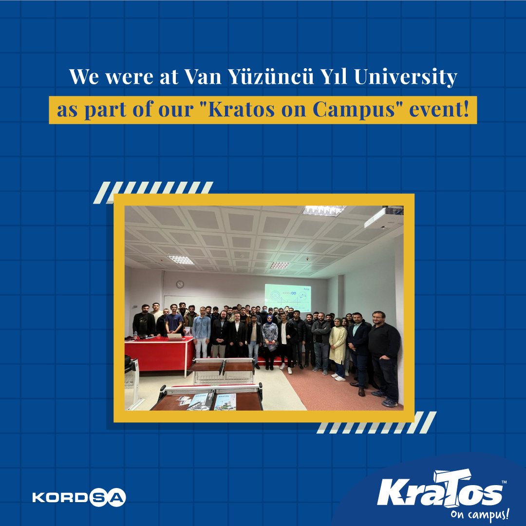 KReinforcement's tweet photo. As part of our Kratos on Campus event, we were together with future engineers at Van Yüzüncü Yıl University.
#kordsa #kratos #KratosFibers #KratosStructuralReinforcement #ReinforceFromWithin https://t.co/gZ5YEszcte