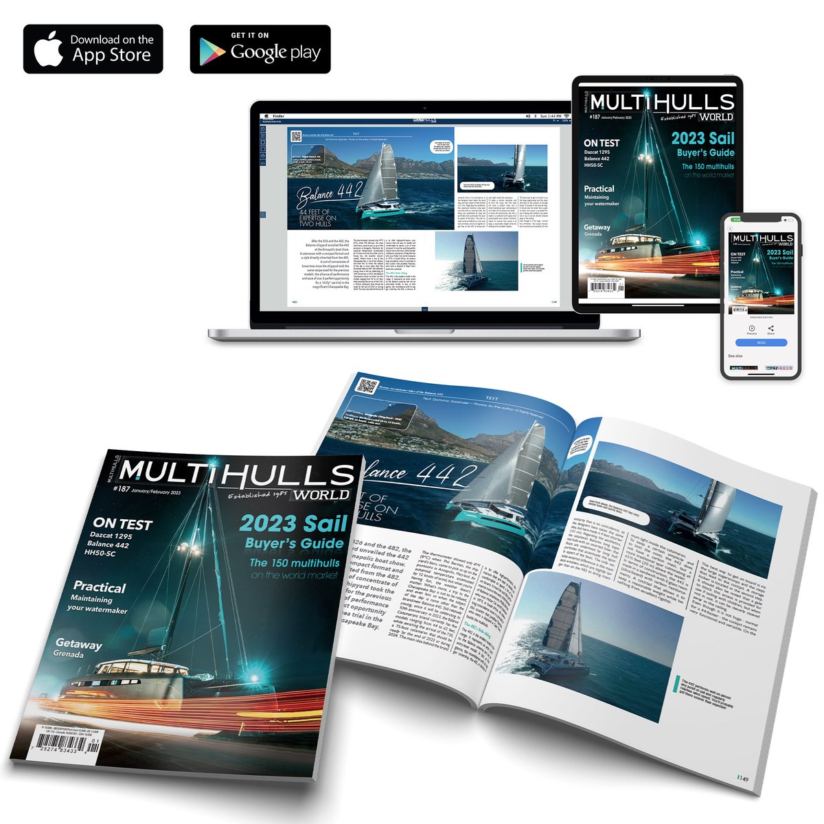 MultihullsWorld's tweet image. New Multihulls World #187 and Multicoques Mag n°216 are now available online!

Discover this new edition ➡️ bit.ly/3H83wER

Enjoy reading! 

#multihull #sailing #multicoque #nautisme #voile