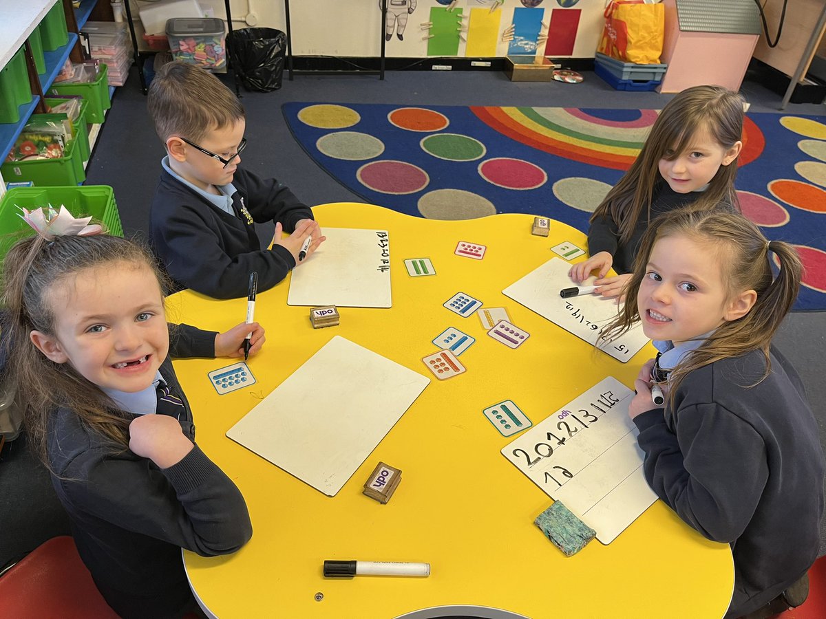 StJosephsWDC's tweet photo. Primary 2 working hard at their numeracy play stations today ⭐️ #numeracyplay #workingcollaboratively https://t.co/EgXlsveRXY