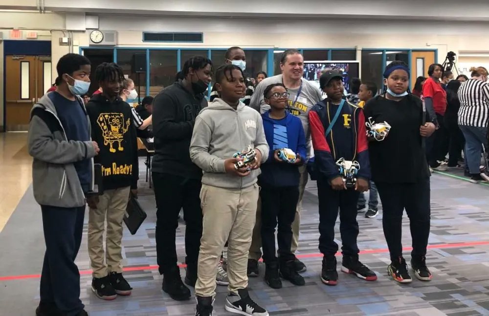 This West Philly school is the first of <a href="/PHLschools/">Philadelphia Schools</a> to bring robotics programming to all grades, including kindergarten. Catch scenes from Wednesday's <a href="/firstlegoleague/">FIRST LEGO League</a> competition w/ <a href="/RoboCoalition/">Philadelphia Robotics Coalition</a> bit.ly/3itHx0C