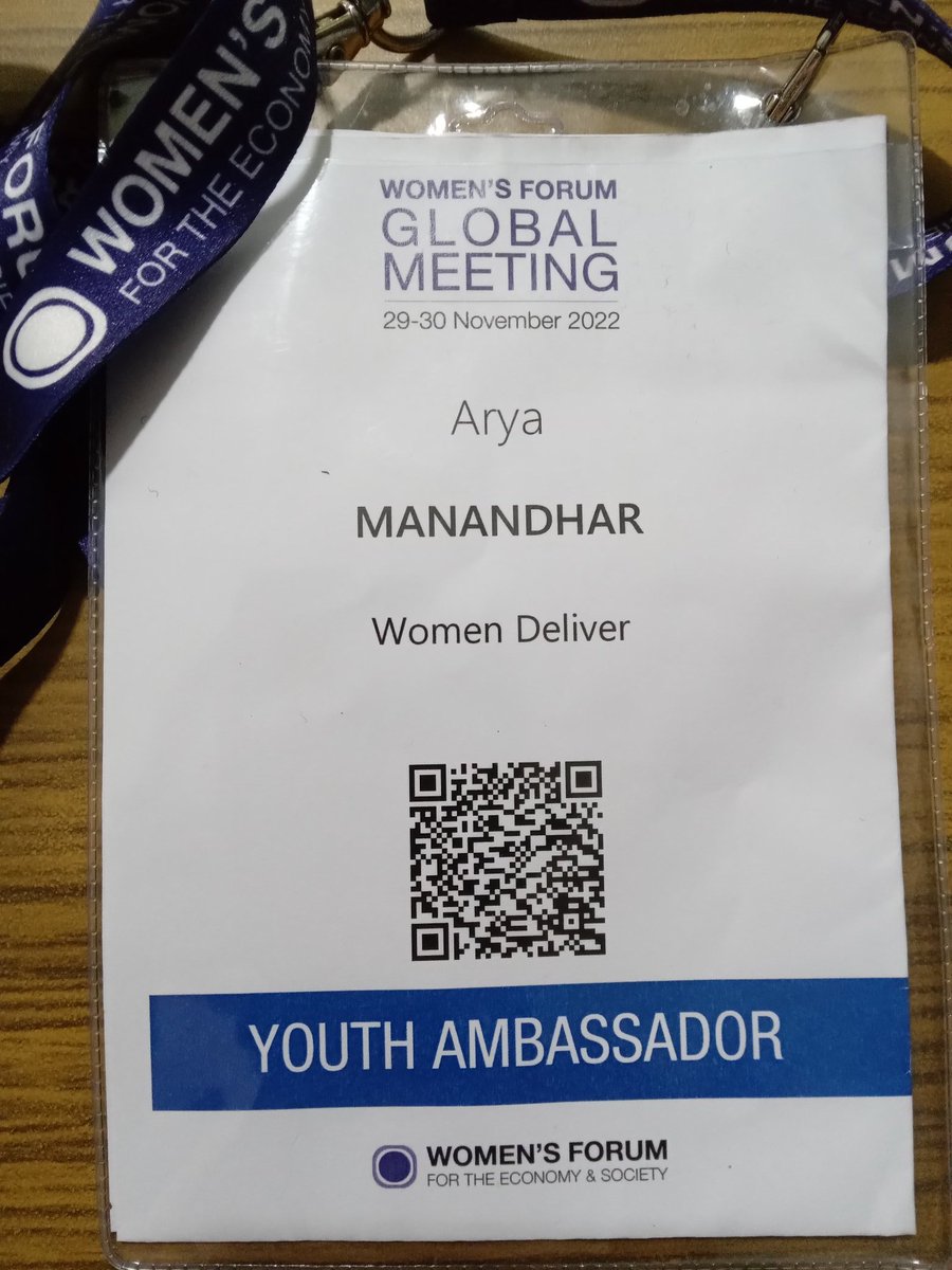 AryaManandhar's tweet photo. Represented Youth Ambassadors of the Women's Forum for the Economy and Society on our debate (for): "Should women and girls be prioritized in conflict resolution and peace-keeping processes?"
CATA scholarship supported my in-person participation.Thank you @WomenDeliver https://t.co/qdGCeMdQw4