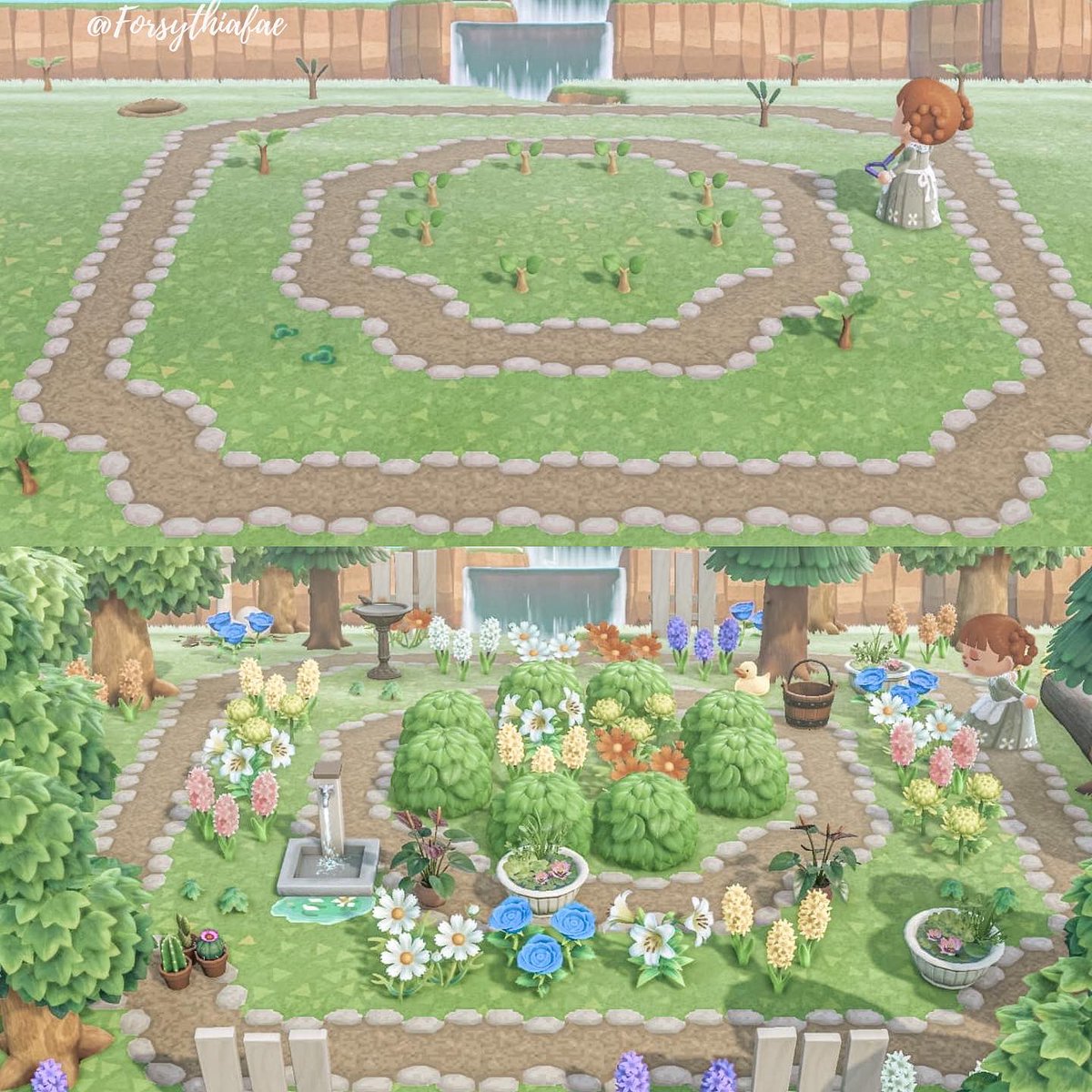 My take on a circular garden 🌷🍃🌷

Happy first day of the week 🧡

#ACNH #AnimalCrossingNewHorizons #AnimalCrossing #ACNHDesign #acnhinspo