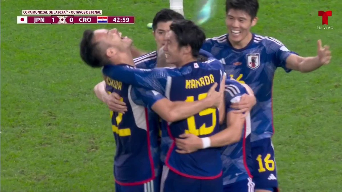 NBCSportsSoccer's tweet photo. Japan take the lead with just before the end of the first half!

#FIFAWorldCup https://t.co/JAJKdSeHCh