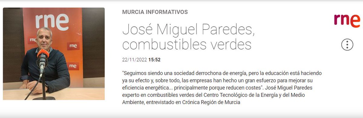 CETENMA's tweet photo. ⁉️ Buscamos respuestas sobre el futuro #energético ⚡️🌍🏭🚘🔋 junto a nuestro compañero José Miguel Paredes, Resp. del Área de #Energía de CETENMA y Resp. de la Secretaría Técnica de @AHMUR_H2 

📻 No te pierdas la #entrevista en @rtve del pasado 22/11 👉https://t.co/Q0UizixQfB https://t.co/w03X794zvR