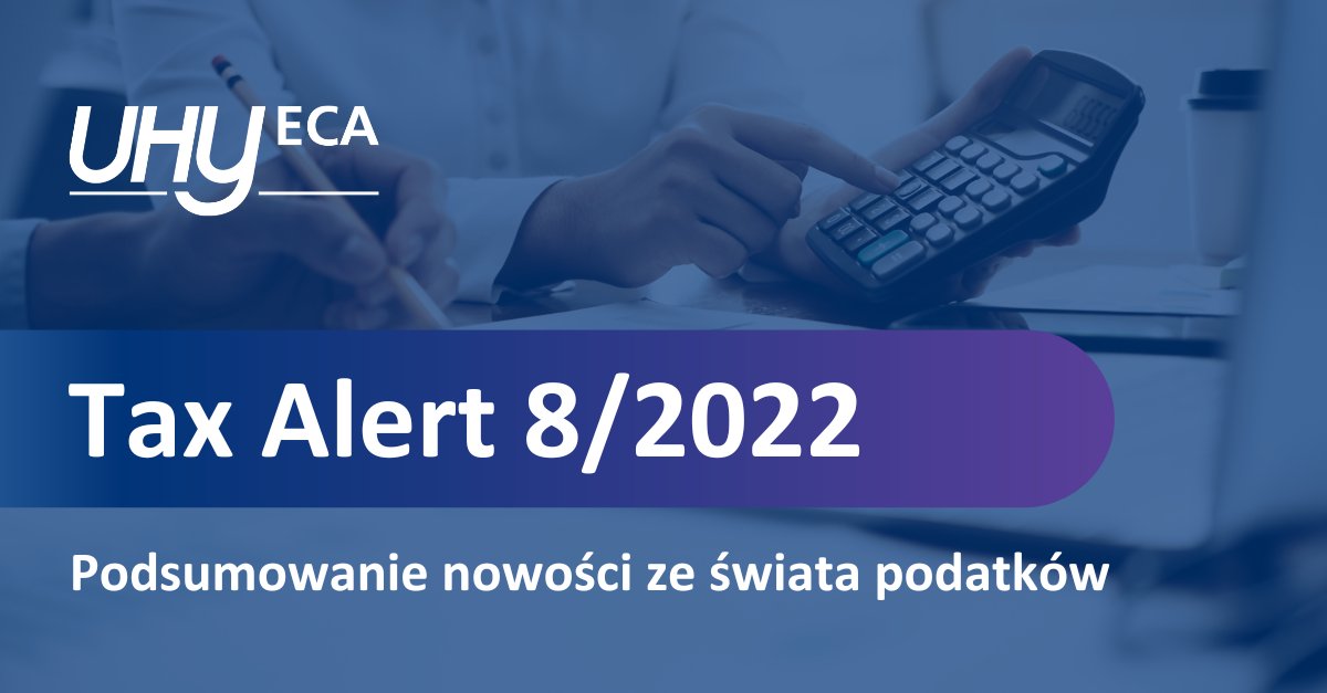 Co nowego w świecie podatków?
✅Dyrektor #KIS wydał interpretację w sprawie ulgi na ekspansję
✅#TSUE przedstawiło stanowisko dotyczące odliczenia #VAT
✅W sejmie pojawił się proekologiczny projekt ustawy
Więcej w naszym #TAX Alercie ⬇

bit.ly/UHY-ECA-TAX-AL…