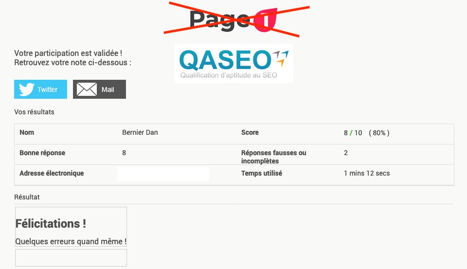 danYdan_fr's tweet photo. Grâce aux conseils avisés de @Ledzep_56 et à un certain talent, il faut le dire (et pas qu'en photoshop), je réussis haut la main la #qaseo en moins de 2 minutes avec une note de 80% 🤩🤩🤩

Fausse réussite pour un vrai concours 🤣
Go => @Greg0ry de @page1_fr https://t.co/6jYK0y2WZ3