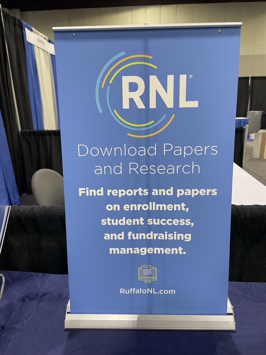 Stop by the Ruffalo Noel Levitz (RNL) exhibit booth today before 4pm at the #sacscoc annual meeting to pick up the latest research. Or download anytime from our RuffaloNL.com website. #studentsuccess