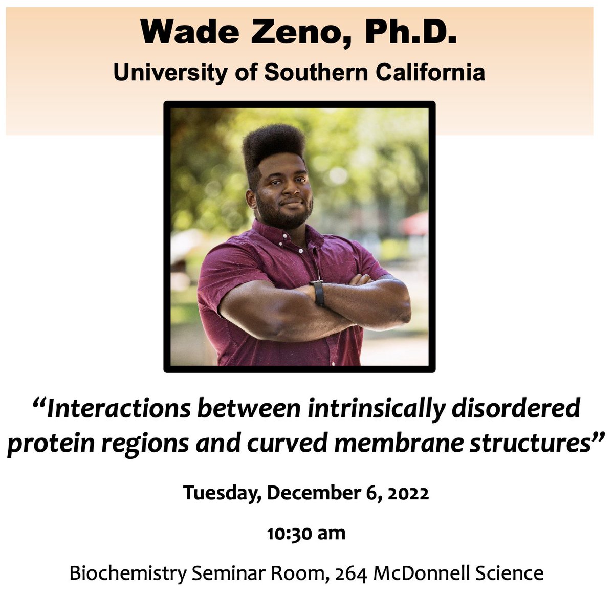 Excited to host <a href="/ZenoResearch/">Wade Zeno</a> *in person* at <a href="/WUSM_BMB/">WUSM Biochemistry and Molecular Biophysics</a> tomorrow!