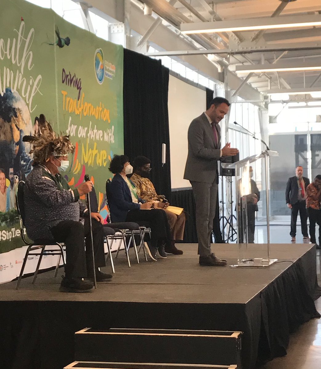 GYBN_CBD's tweet photo. "We have as a government an obligation to listen to your voices. And if we ever forget it, we count on you to remind us."

- Minister @lacombemathieu of @GouvQc highlights the need to listen to youth voices at the Youth Summit ahed of #COP15.

 #YouthAtCOP15 #StopTheSame https://t.co/sX6x8bvY3e