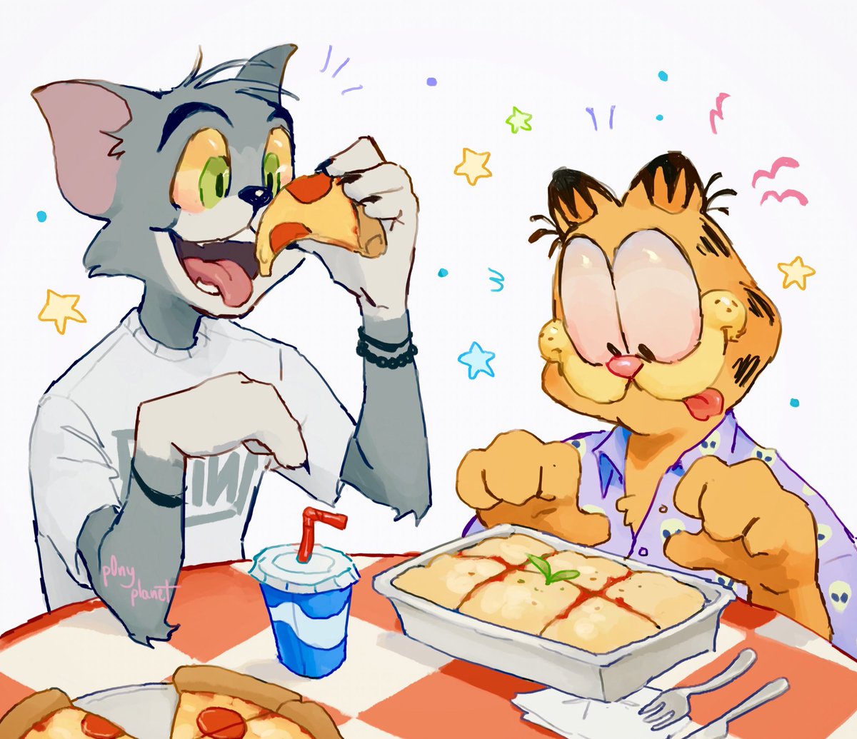 p0nyplanet's tweet photo. AI could never come up with gay cat art like I do #HumanArtists #furryart https://t.co/KAZHWW1xtO