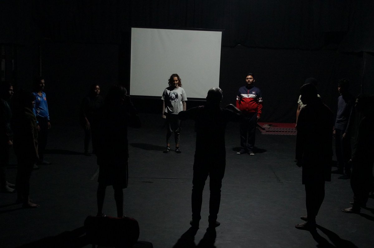 ShilpeeeTheatre's tweet photo. Beginning class work of one year theatre course.
#shilpeetheatre #oneyeardeploma #letyourbodythink #theatreclass #kathmandu #Nepal https://t.co/YxLzS5UCtS