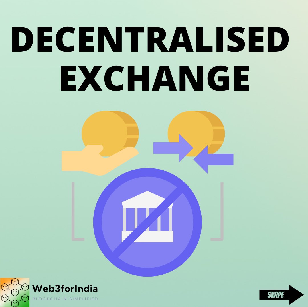 Here Is how a Decentralised Exchange operates and What exactly it offers differently   A 🧵👇             #decentralisedfinance  #blockchaintechnology #education2022
