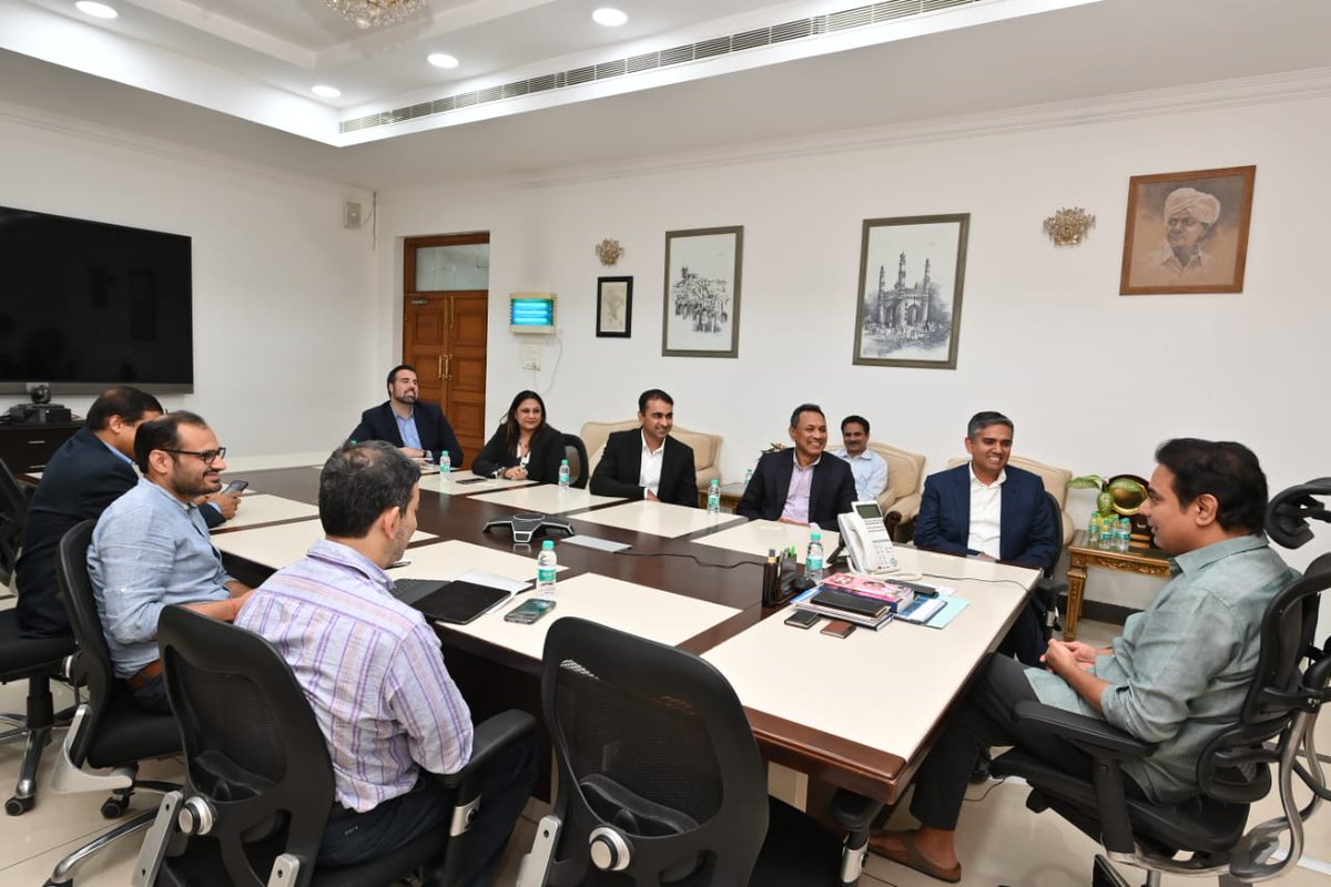 MinisterKTR's tweet photo. Senior leadership team of Mars Petcare led by their Global President Ikdeep Singh, met with Minister @KTRTRS today. Mars Petcare is the producer of leading petfood brands such as Pedigree, Whiskers and Royal Canin. https://t.co/wOHX3sK1x0
