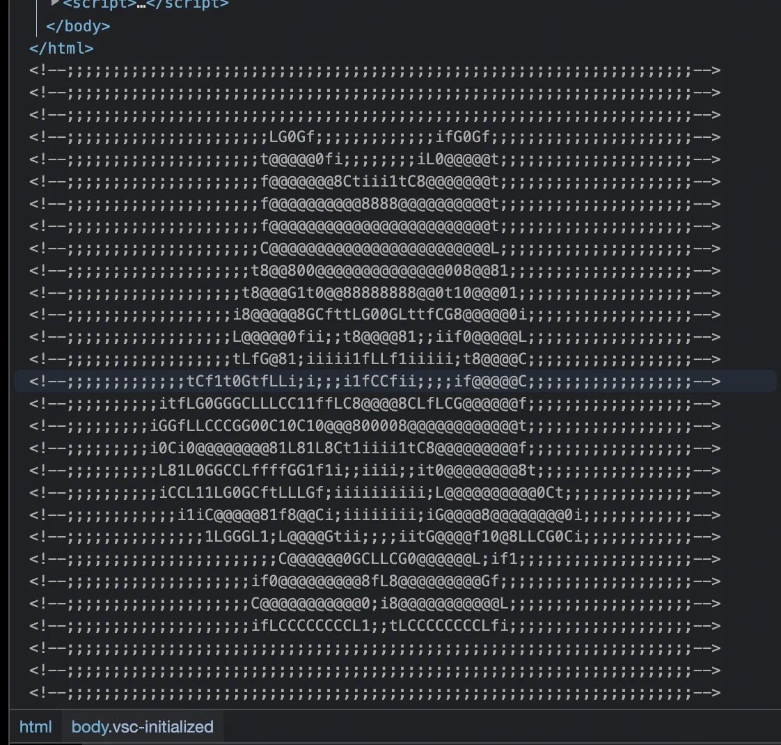 隠れアベマくん！？入場制限中のHTMLを見てみると…。