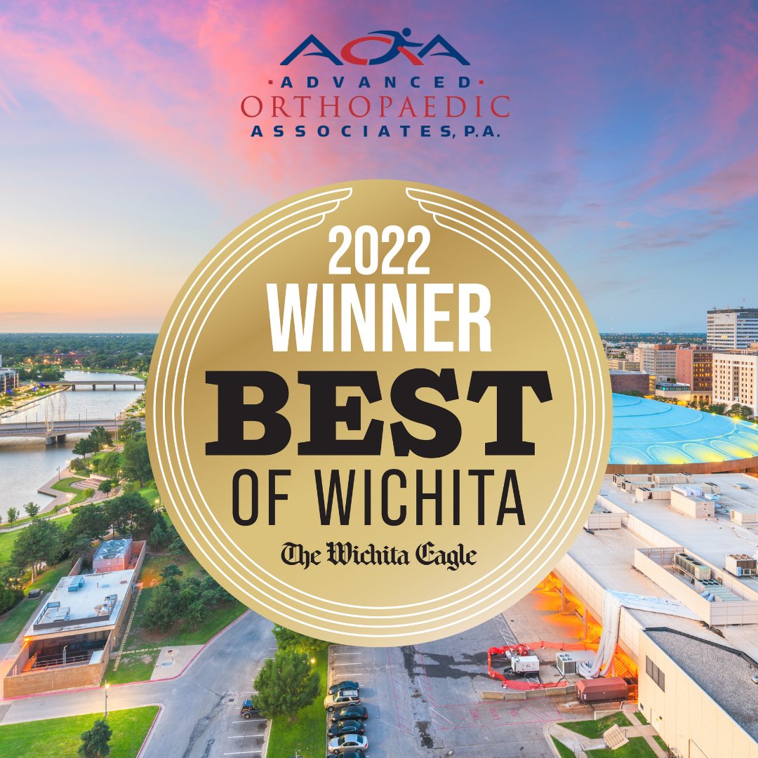 THANK YOU FOR YOUR VOTES! We are thrilled to be this year's Best of Wichita - Gold Winner in the Orthopedics category. Call our office today for your next appointment - (316) 631-1600.