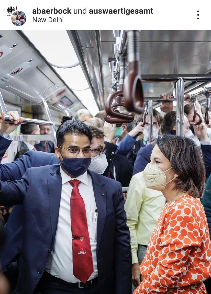 Einfach mal in Neu-Delhi mit der U-Bahn fahren statt mit der Staatskarosse: das ist @ABaerbock 💚
