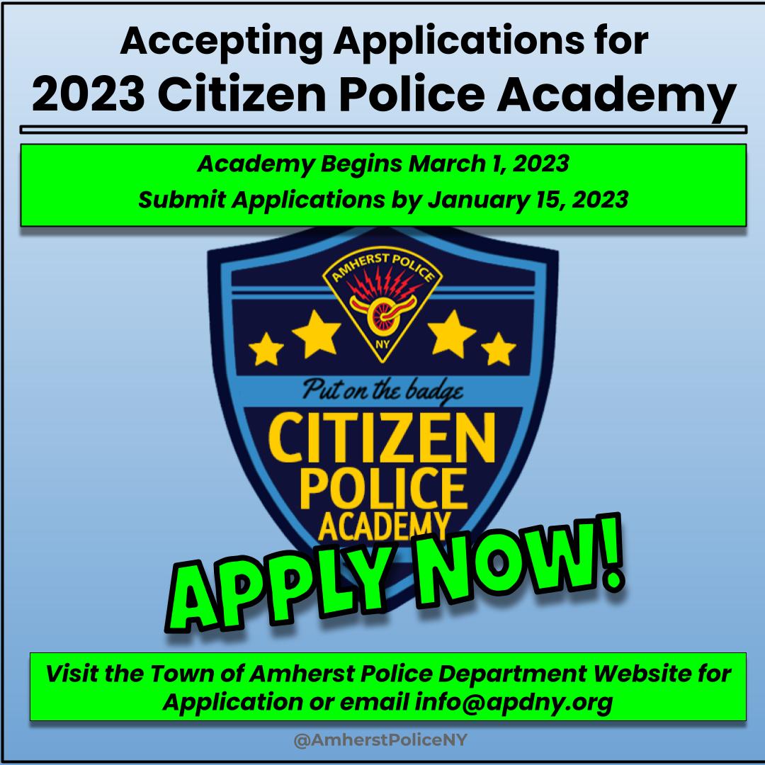 Amherst Police NY 🚔 on Twitter "[AMHERST POLICE, NY] NOW ACCEPTING