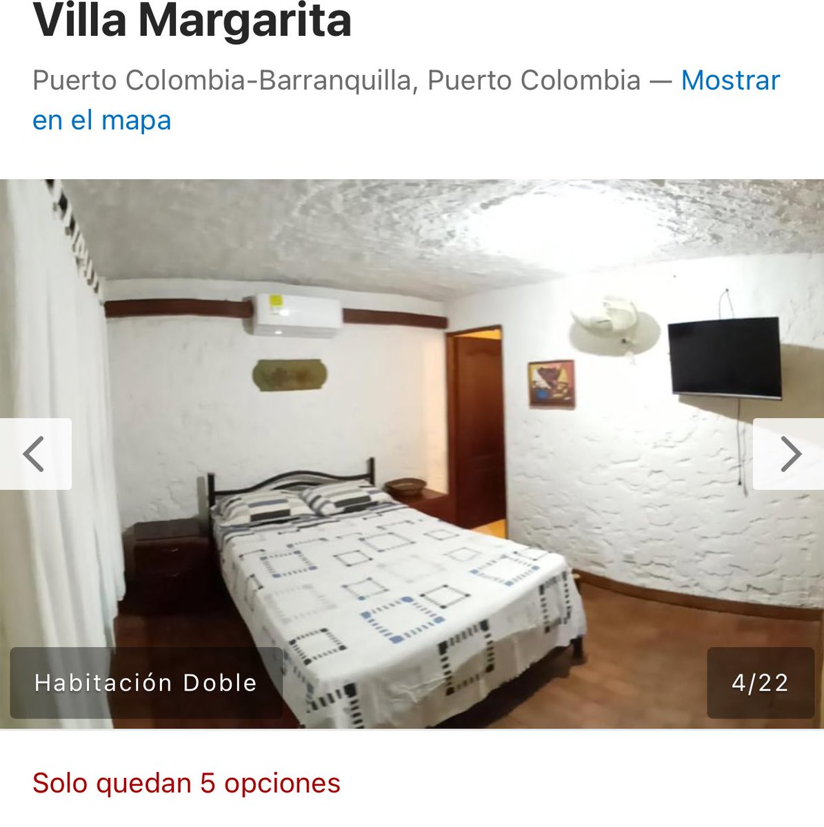 ¡Échale un vistazo a Villa Margarita en Booking.com! booking.com/Share-d4VTlg nuevo hostal en Puerto Colombia abre sus puertas para el descanso. A 1 min caminando de la playa, y a 15 mins de Barranquilla. 🌞🌴❤️ (cada habitación cuenta con baño privado✨) 

Reserva🌴