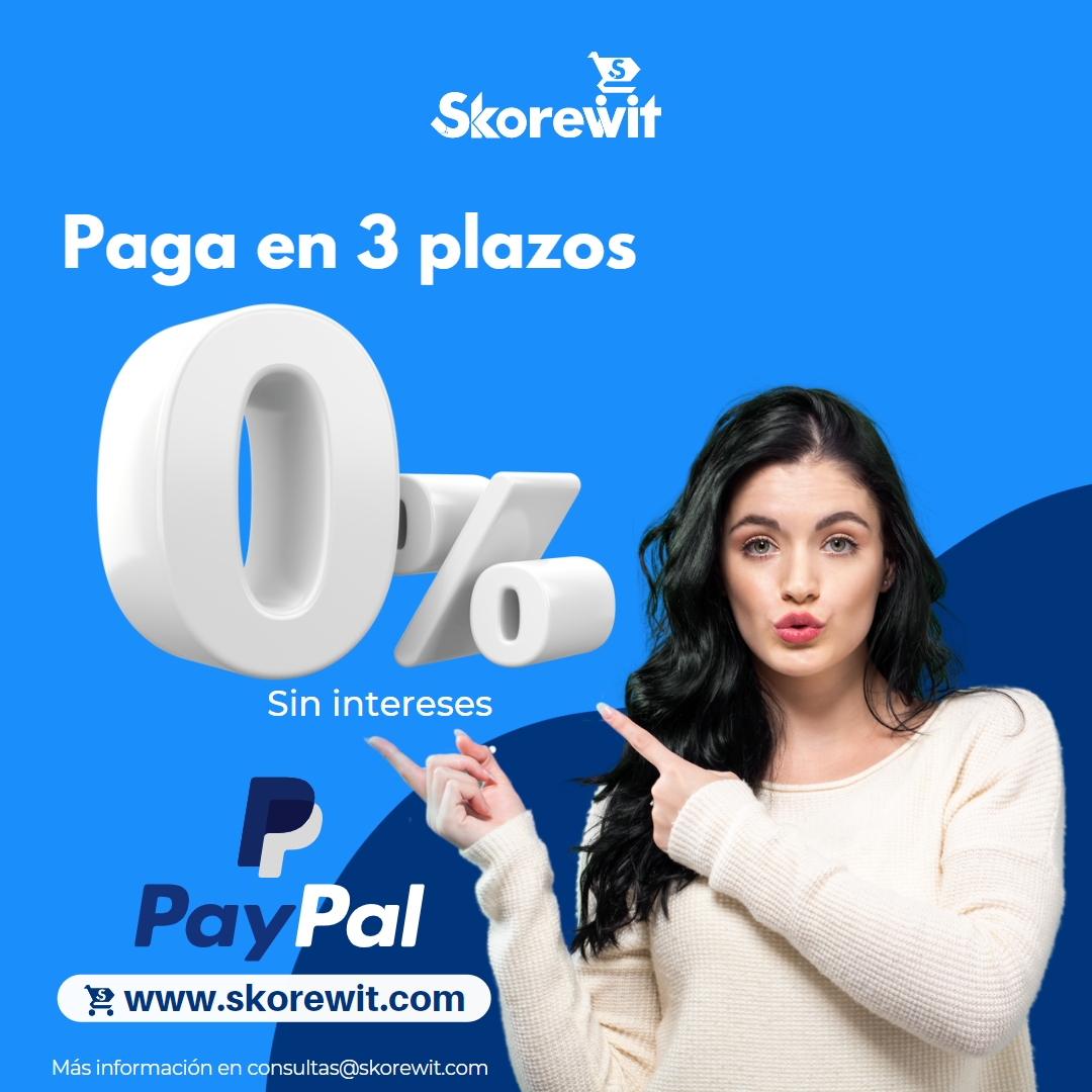 skorewit's tweet photo. PAGA EN PLAZOS CON PAYPAL
Paga en 3 plazos sin intereses ni comisiones
con PayPal.
Nuevo servicio activado en nuestra #tiendaonline https://t.co/8vTfo9s5qd 
#pagoaplazosinintereses
#skorewitnovedades #skorewit #envioatodaespaña #españa #spain 
 #pagoaplazos #paypalpagos 
#paypal https://t.co/tNqmhRFZqq
