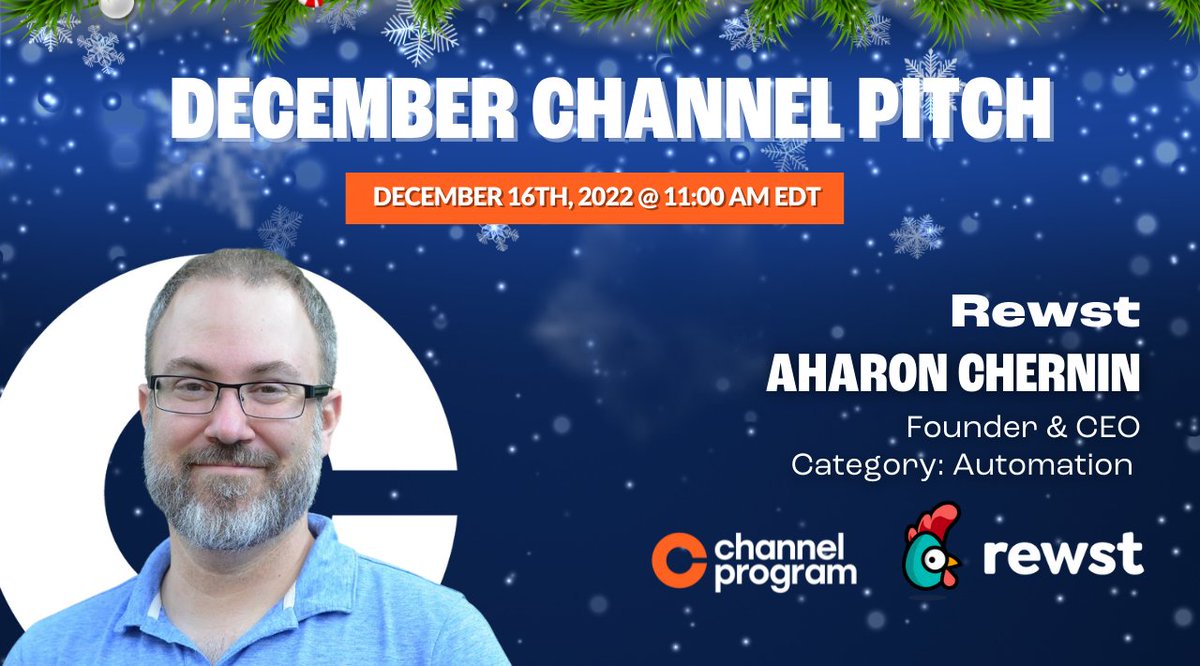 Looking to incorporate robotic process automation into your tech stack? 🤖 Catch <a href="/Rewst_dot_io/">Rewst</a> deliver their pitch and learn more about how they're changing the game for MSPs at our Channel Pitch event NEXT FRIDAY!

Sign up now to save your seat! 👉 channelprogram.com/pitch
