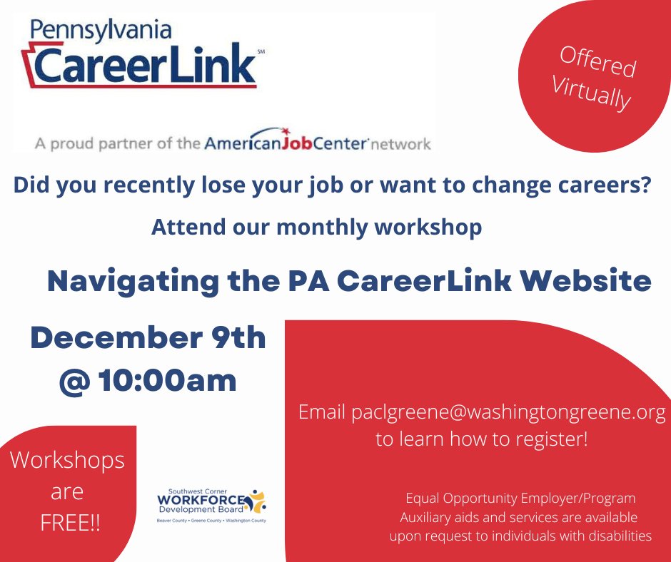 The PA CareerLink Washington County tweet media