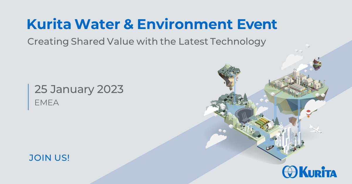 KuritaGlobal's tweet photo. Join us at the #Kurita Water &amp; Environment Event on January 25th.
Meet our experts online for a full day of information on how Kurita can help industries #reducewater and energy consumption and waste generation while improving their overall ROI.
Join us! ➡️https://t.co/QIyPo6TGnh https://t.co/K2wb0vl1jP