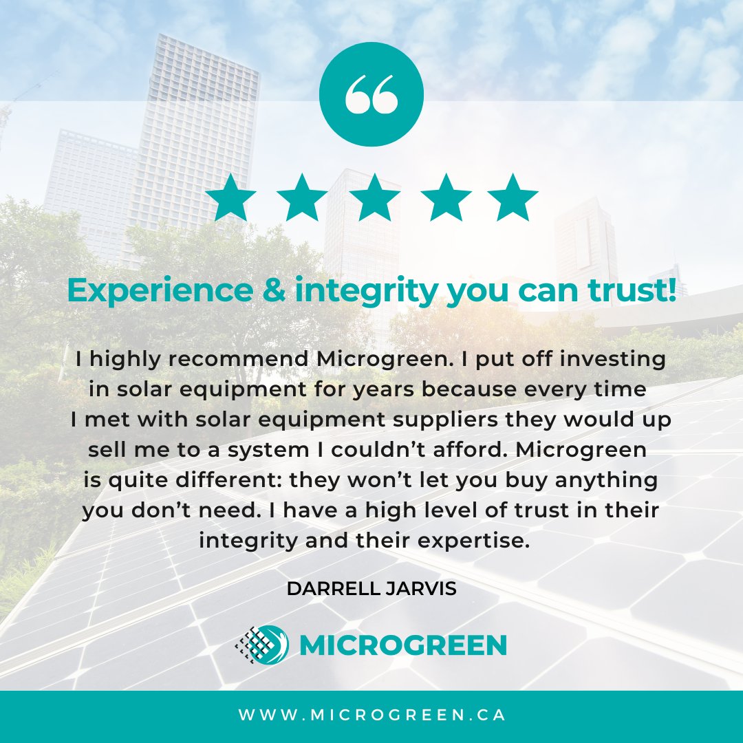 💡Renewable energy doesn’t need to break the bank!✨Trust us - head to microgreen.ca for more info and ask us which solar solution best suits your needs.

#Microgreen #solarpower #climate #climatechange #cleanenergy