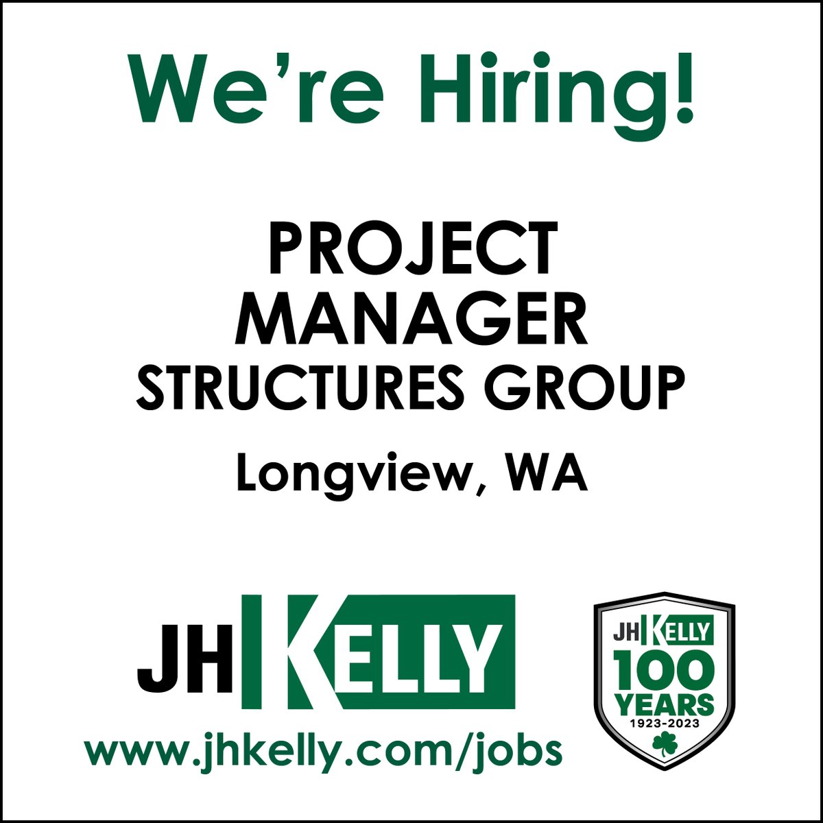 PortlandMechCG's tweet image. We’re looking for a PROJECT MANAGER for our Structures Group in Longview, WA! ✅ To learn more and apply online, visit: jobs.ourcareerpages.com/job/724146 🍀 Or view all of our available positions at jhkelly.com/jobs #JHKcareers #JHKelly #Since1923 #Hiring #Jobs #ProjectManager