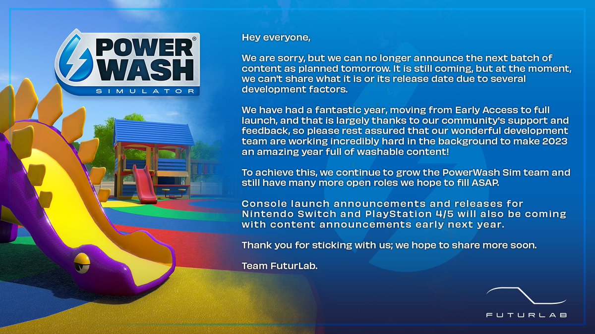 PowerWash Simulator headed to Switch and PlayStation