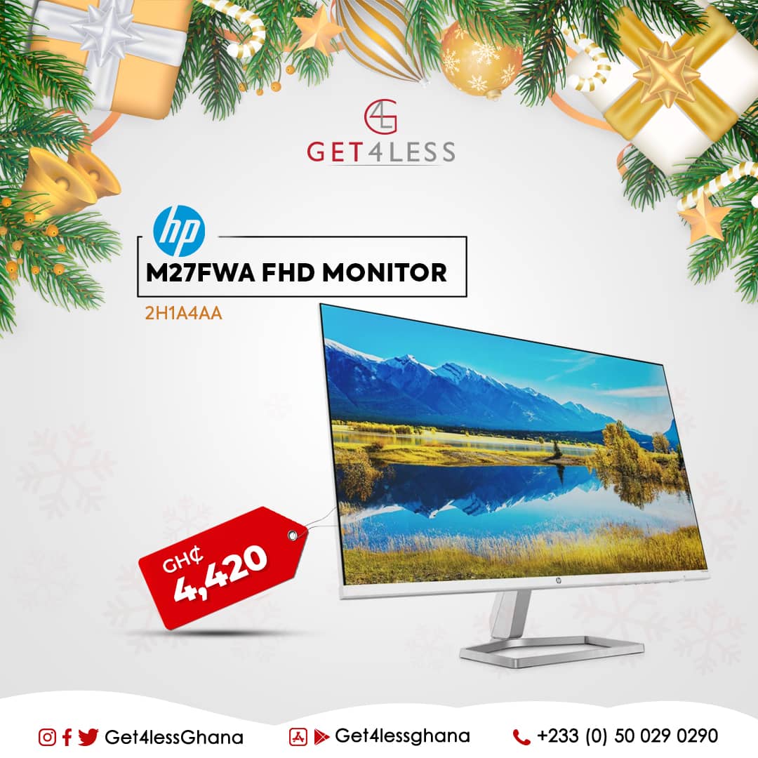 Get4lessGhana's tweet photo. #Play, work, #stream or simply stare into the new definition of HIGH DEFINITION.
Lose yourself in this picture-perfect ultra-slim display with built-in audio and #HP Eye Ease Eyesafe® certified #technology, designed to redefine comfort, wellness and sustainability.
#Get4Less https://t.co/SlD1YyXkv5