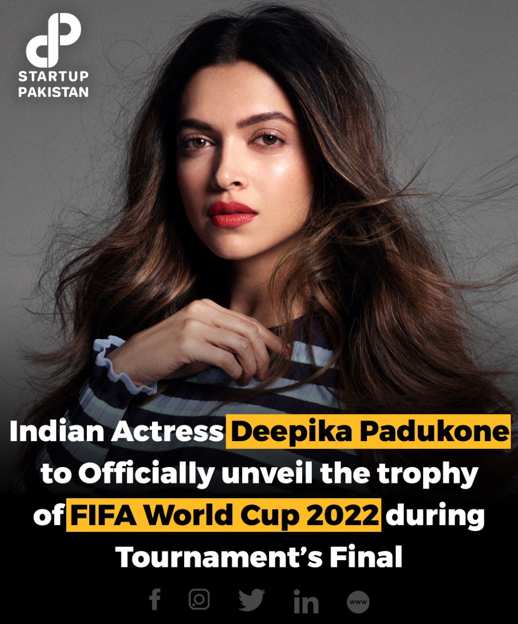 Deepika Padukone to unveil FIFA World Cup 2022 trophy during final