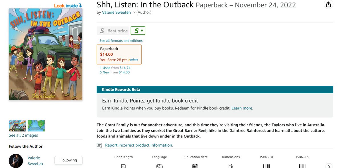 #BookLovers--My newest book is LIVE on <a href="/amazon/">Amazon</a>. Also ICYM, I do have a #bookpromotion w/#12DaysofPageTurners event with #personalization &amp; #freeshipping. DM for more info!  #outback #australia #kidlit #houstonauthor #readaloud #children #books #reading #storytime #indieauthor
