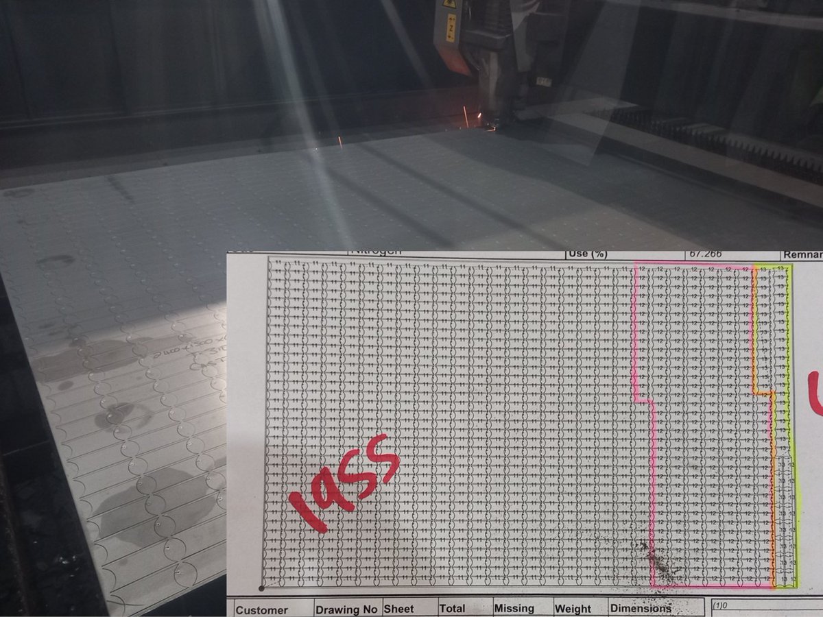 A job suited for the Laser! over a thousand 78x38 pieces cut from 310 stainless steel

#laser #lasercutting #stainlesssteel #ukmanufacturing
