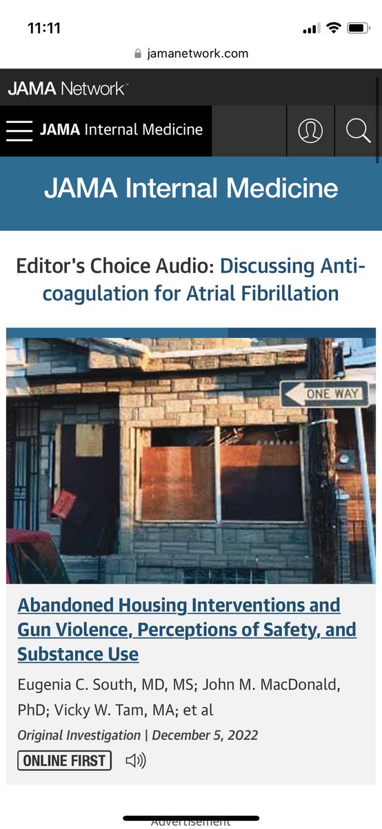 Homicide is the leading cause of death for Black males age 1-44. It makes me sick. What if I told you going from A to B reduces nearby gun violence in Black neighborhoods? Well, it does and we showed it in an RCT. Out today in @JAMAInternalMed. Short 🧵.