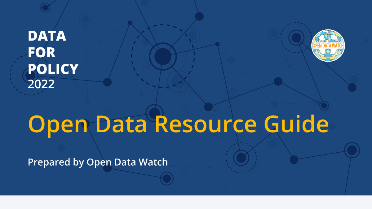 OpenDataWatch's tweet image. #Opendata is a powerful resource for informing policies, increasing transparency, and measuring progress. 

Ahead of the #DataforPolicy2022 Conference this week, we have assembled a guide on #opendata resources to guide the discussions.

Explore it here: bit.ly/OpenDataResour…