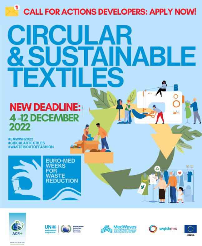 📣Dernière chance de postuler !
Vous êtes du sud de la Méditerranée et vous souhaitez mettre en place des actions auprès des écoles, des médias ou du grand public sur le thème du textile ?
🏆 Gagnez 3000€ pour concrétiser vos idées
📅 Date limite: 12Dec
bit.ly/3fC332f