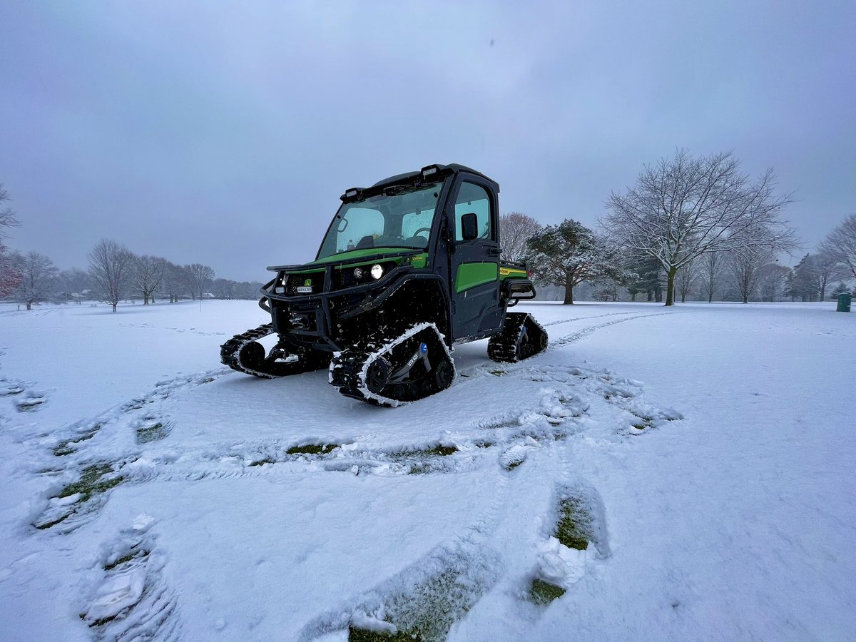 New Gator prepped and ready for grooming XC Ski trails on the course! 🎿 big upgrade this year from the snowmobile. ❄️