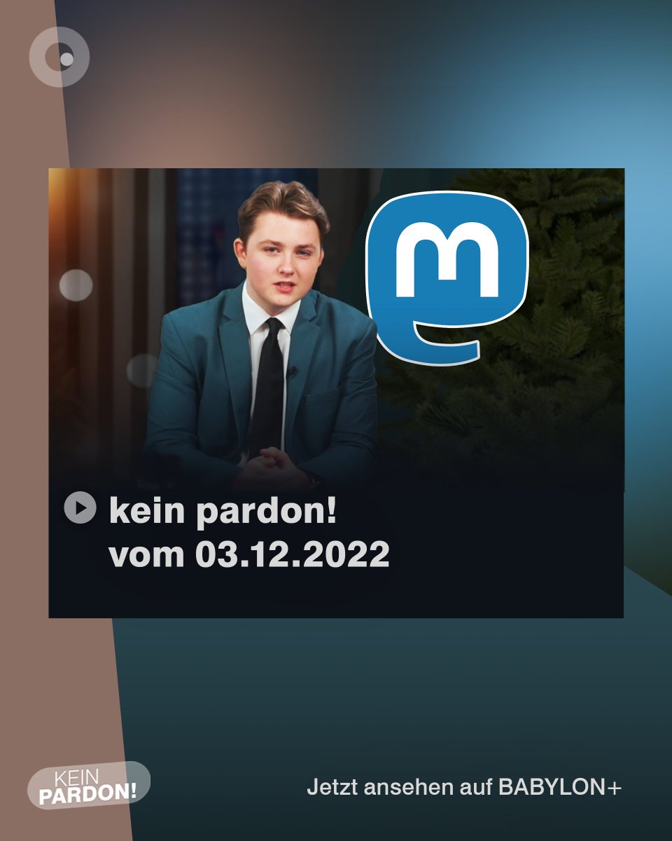 Sendung von Samstag #keinpardonshow 👁
Jetzt streamen auf BABYLON+ und YouTube!