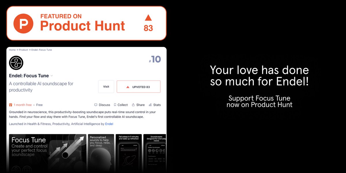 Are you UP to Focus tuning? producthunt.com/posts/endel-fo…