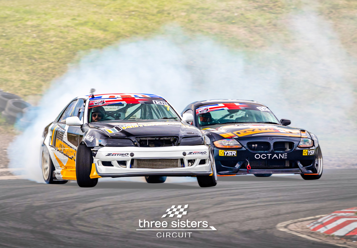 3SistersRace's tweet photo. 💥 Big Boys Drift Day, 11 Dec 💥 
Watch competition class and experienced drifters throw their cars sideways around our renowned circuit this coming Sunday, 11 December,  10am to 4pm. Spectator entry is £10 per person but children under 16 get in free with an accompanying adult. https://t.co/ihO0f0zzLH