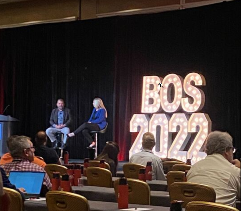 RoofContr's tweet photo. "Set your goals, write them down. Start with the big picture all the way down to the small picture" 

Michelle Boykin, Chief Operating Officer, Rackley Roofing Company, Inc. &amp; Curtis Sutton, President, Rackley Roofing Company, Inc https://t.co/9abFahOBDY