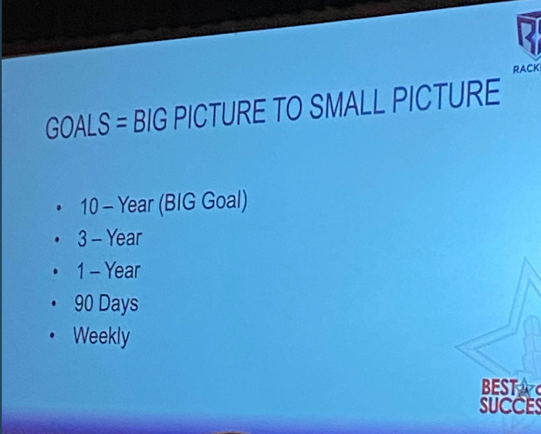 RoofContr's tweet photo. "Set your goals, write them down. Start with the big picture all the way down to the small picture" 

Michelle Boykin, Chief Operating Officer, Rackley Roofing Company, Inc. &amp; Curtis Sutton, President, Rackley Roofing Company, Inc https://t.co/9abFahOBDY