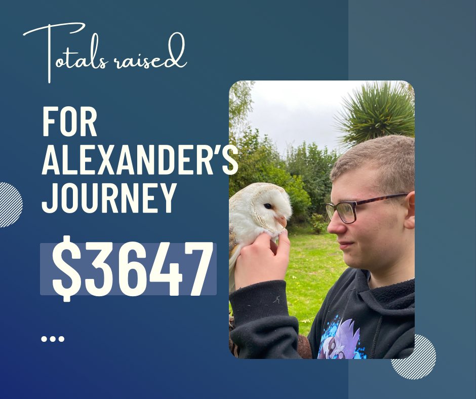 Heughligans's tweet photo. Thank you all so much!! ❤️❤️
We were able to raise $3647 for @alexs_journey 
You can still donate to Alex’s #gofundme accounts:

US/Canada: 

https://t.co/1GVhjKgokX

UK: 

https://t.co/l7c9F9Fln3 

#AlexandersJourney #Heughligans https://t.co/YCJnEBU7sI