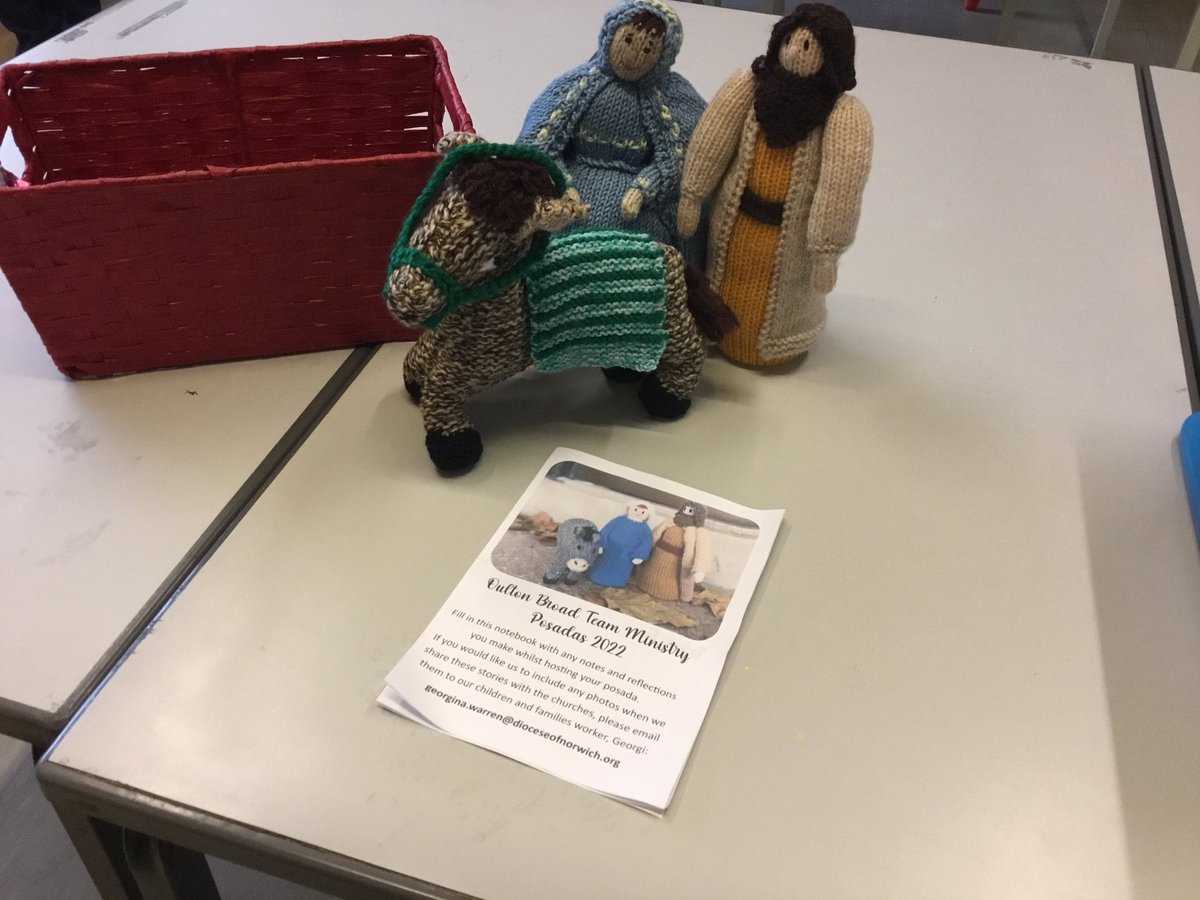 BlundestonPri's tweet photo. We were delighted to welcome Reverend Helen to our collective worship today. She talked to us all about the meaning of Advent as a time of preparing and waiting. Reverend Helen brought a posada with her from the Oulton Broad Team Ministry. https://t.co/Wcuf3RlwyL