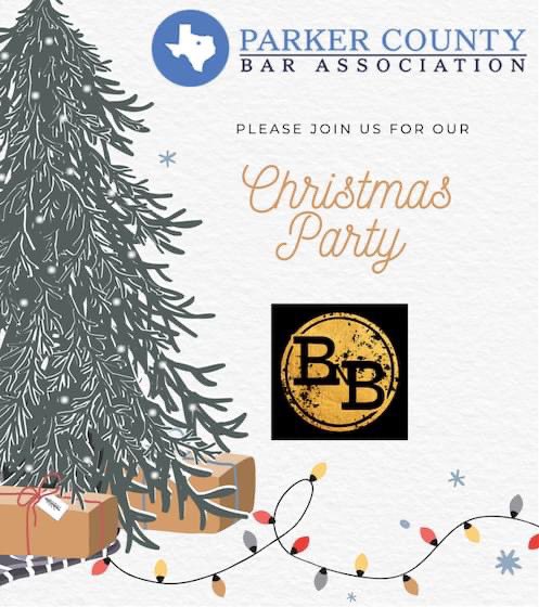 ParkerCountyBar's tweet photo. Join us for our 2022 Christmas Party! You can find out more information by visiting the Facebook Event Page! Please RSVP so we know how many to expect! #christmas #texaschristmas #bourbonnbranchbrewing #christmasparty #holidayparty #parkercounty #parkercountybarassociation #PCBA https://t.co/z0ieEUwW5X
