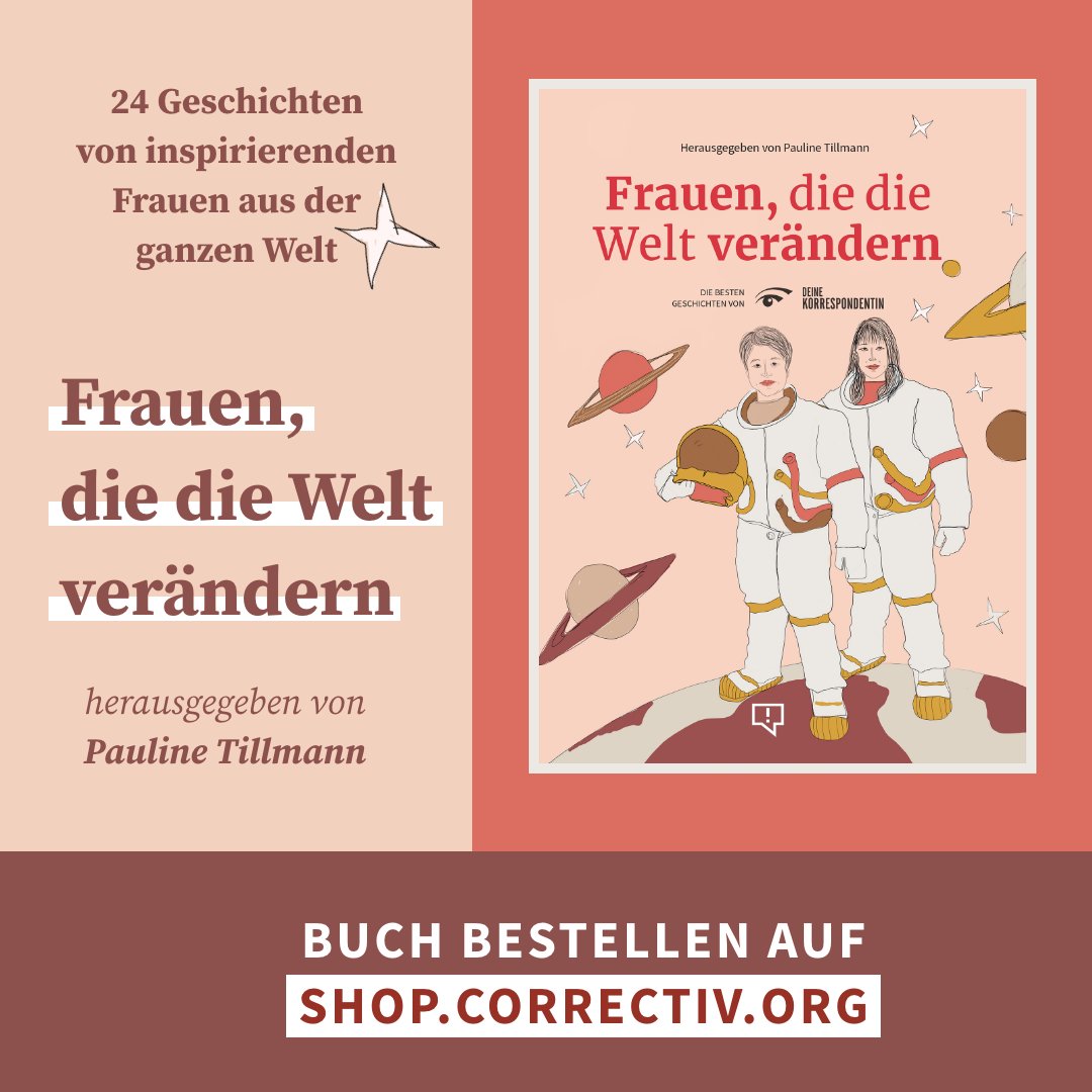 correctiv_ruhr's tweet photo. In unserem neuen Buch „Frauen, die die Welt verändern“ stellen wir euch mit @deine_korri inspirierende Frauen vor - aus Peru, Frankreich &amp; der ganzen Welt. In den nächsten Tagen stellen wir euch einige Geschichten aus dem Buch vor. Jetzt im CORRECTIV-Shop: https://t.co/v8ktH2P2XE https://t.co/qCsTpd0ndM