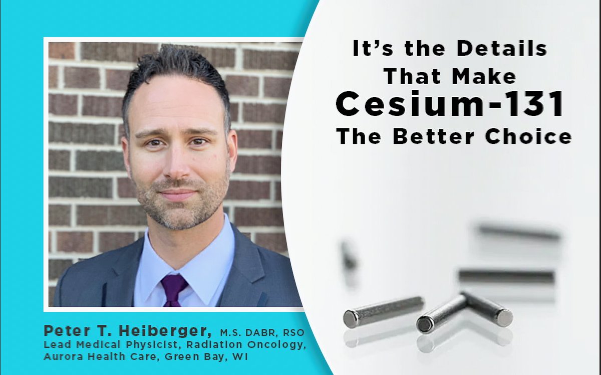 Read his blog and see why leading Medical Physicist Peter T. Heiberger, M.S. DABR, RSO <a href="/Aurora_Health/">Aurora Health Care</a> believes Cesium-131 is the better choice for #prostatecancer #brachytherapy. bit.ly/3h3SxBF #cancer #oncology #radiation #medicaltechnology