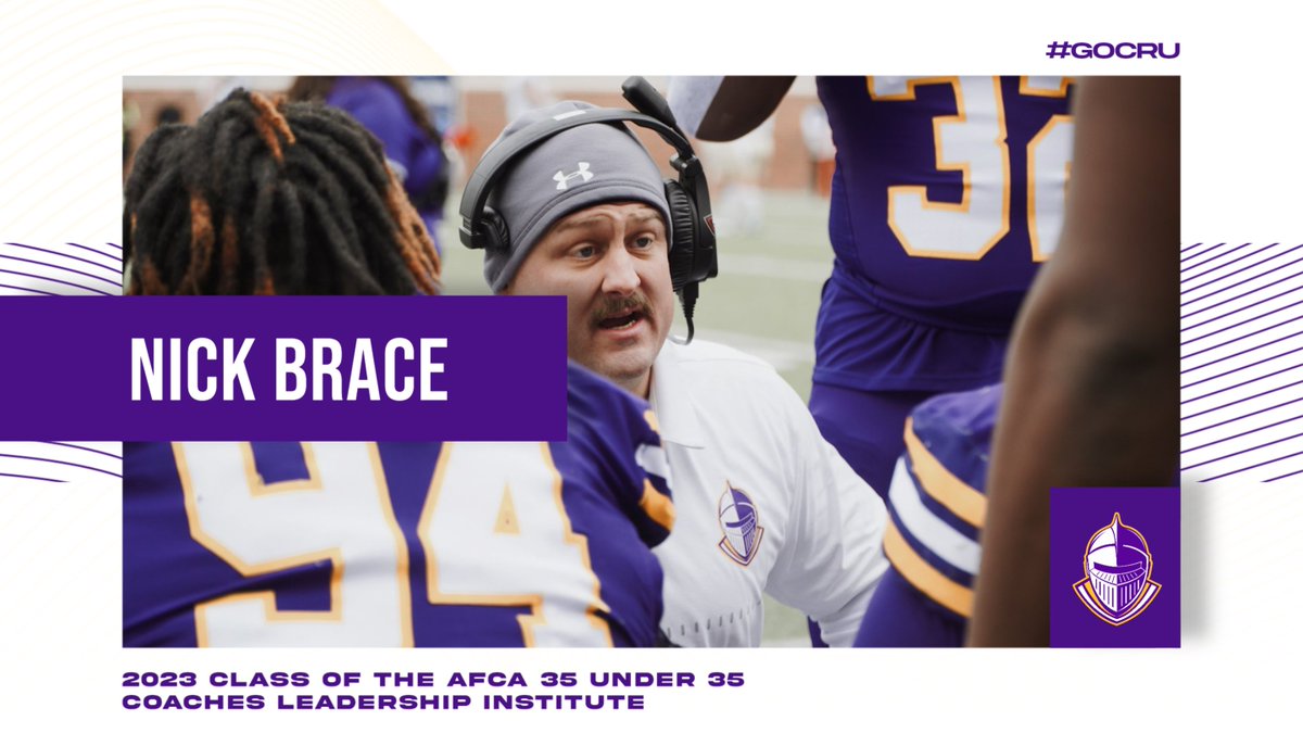 AFCA 35 UNDER 35 

Congrats, <a href="/Coach_Brace/">Nick Brace</a> 👏👏

#gocru #stac22