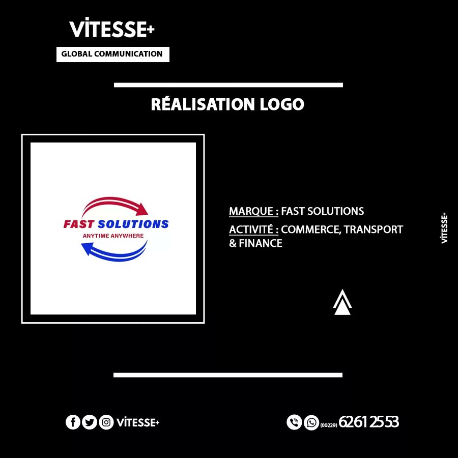 PlusDeVitesse's tweet photo. [Réalisation/Client] 
Nous sommes heureux et reconnaissant d'avoir réalisé les logos des marques ci-après : 
- FAST SOLUTIONS
- LEKE CAFE BAE RESTAURANT
- OKAP EMBALAJ 
#VitessePlus
#TresorLink 
#LEKE 
#FastSolutions 
#OkapEmbalaj
#Communication 
#Benin https://t.co/ap0qM0Z0xo